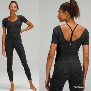 Lululemon Align T-shirt: Hideaway Camo Deep Coal Multi